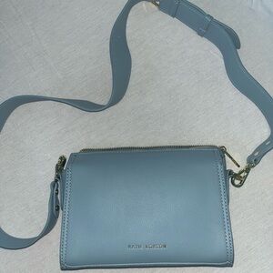 Baby Blue Katie Loxton Crossbody Purse With Gold Accents